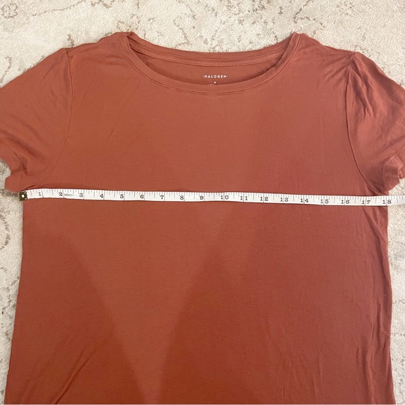 Halogen by Nordstrom Rust Orange T-shirt Size Small - Picture 6 of 7
